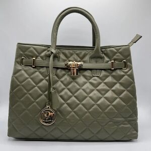 Badgely Mischka Olive Quilted Satchel/Handbag NWT
